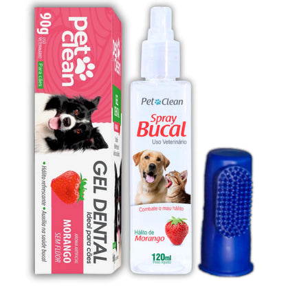 Combo Kit Higiene Dental - Pasta Dental + Spray Bucal + Dedeira