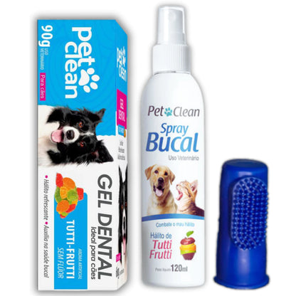 Combo Kit Higiene Dental - Pasta Dental + Spray Bucal + Dedeira